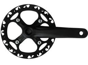 Alloy Bicycle Chainset - 44T x 170mm - Black - For Fixie / Folding / Trekking