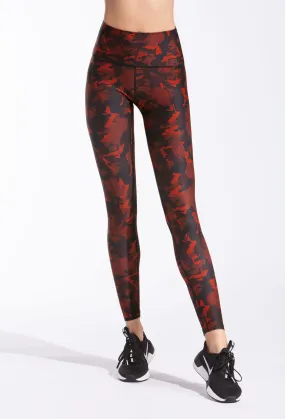 Burgundy Romcamo High Waisted Leggings