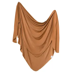 Copper Pearl Knit Swaddle - Camel