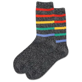 HOTSOX Women's Multi Stripe Boot Crew Socks