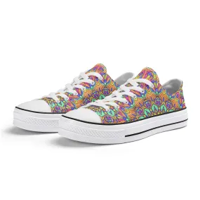 Mandala Pattern - Womens Classic Low Top Canvas Shoes for Footwear Lovers